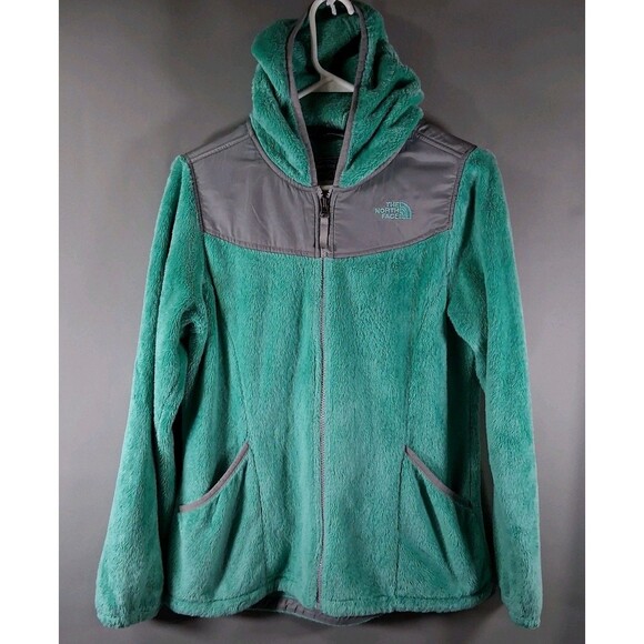 The North Face Other - The North Face Girls Osito Hoodie Full Zip Fleece Jacket Teal Green Grey XL 18